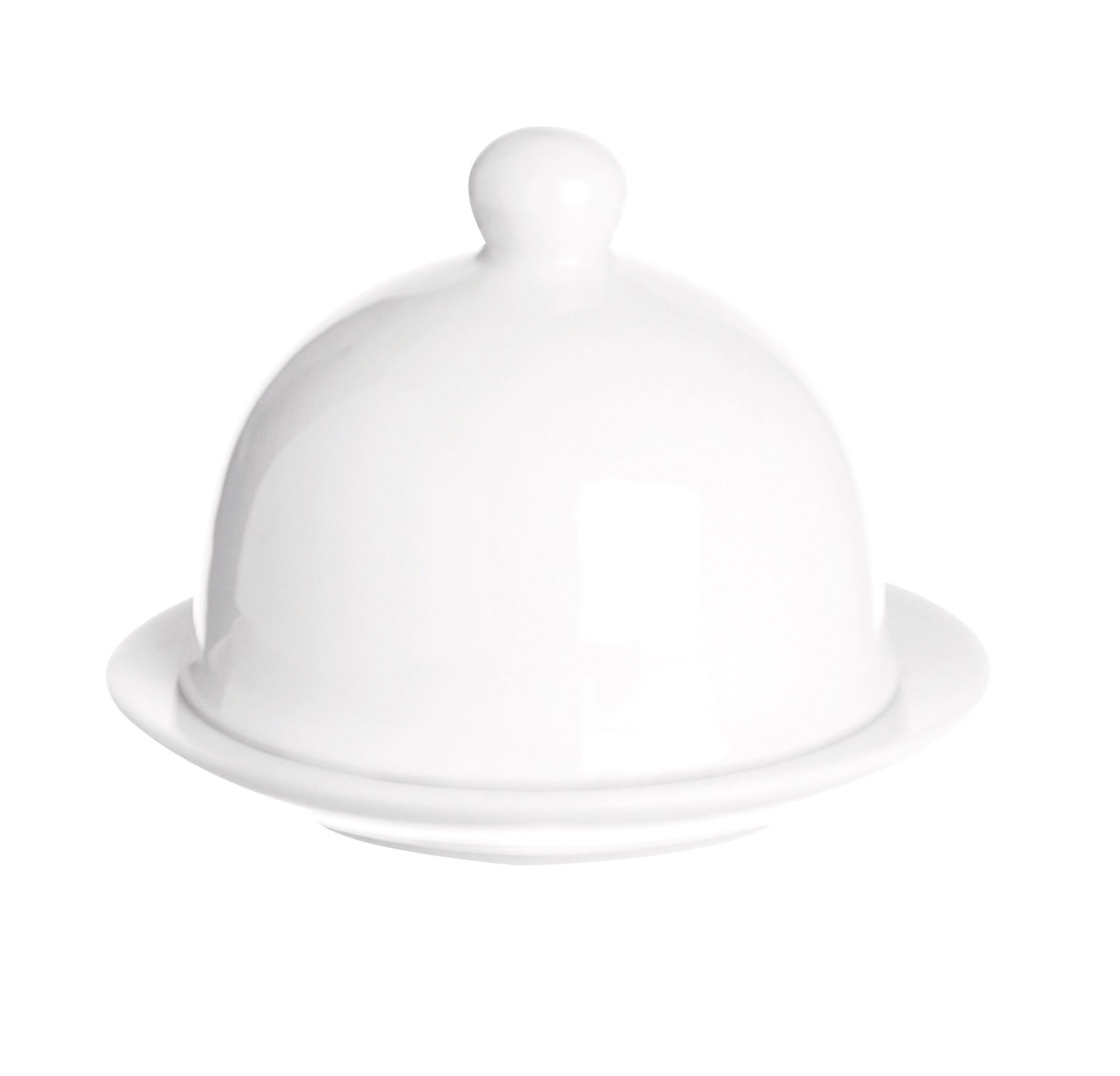 White Home Butter Cover and Dish