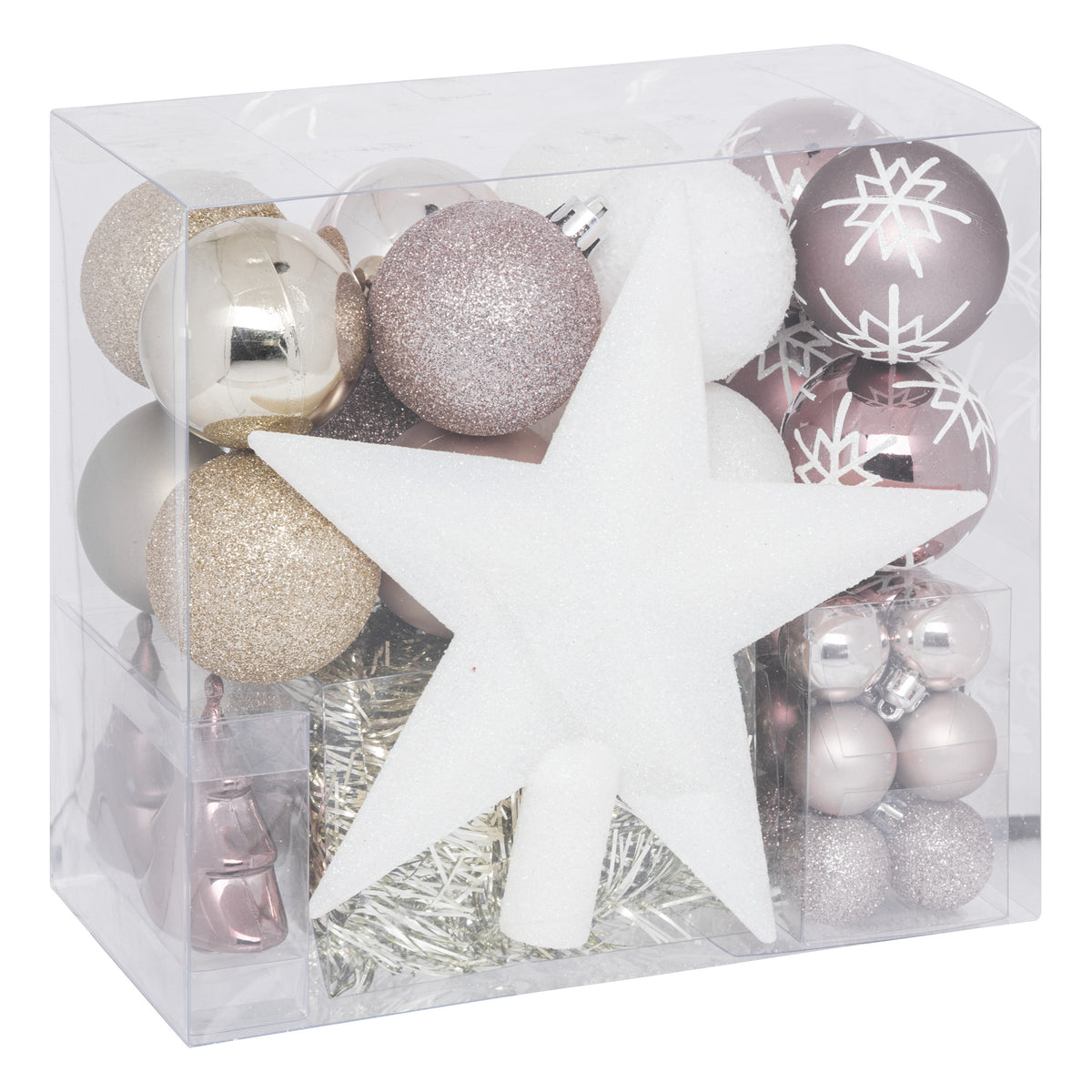 Christmas Decoration Kit 44 Pcs - Gold, White, Champagne