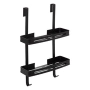 2-Tier Shower Trolley with Adhesive Stick, Black