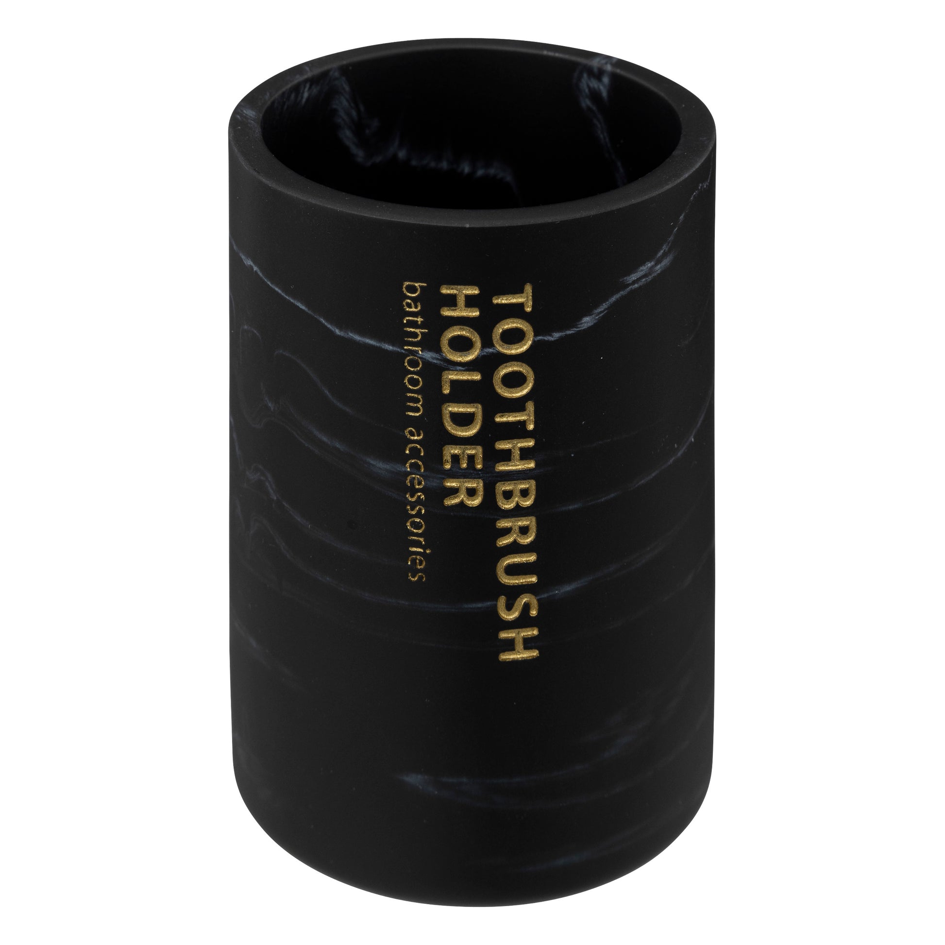 TOOTHBRUSH HOLDER LEA Polyresin Black
