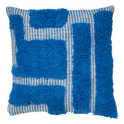 "Poppy" Cushion - Tufted Cotton Removable Cover, 50 x 50 cm