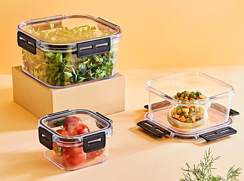 Clear Food Storage Container Transparent BPA-Free Kitchen Organizer