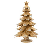 Tree polyresin Gold Decorative Christmas Tree with Star Topper, 2 Sizes