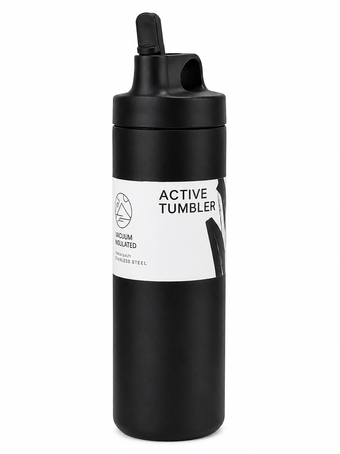 Active Stainless Steel Bottle with Straw 550 ml – Vacuum Insulated