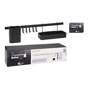 Kitchen Organizer 8-Piece Black Metal Set