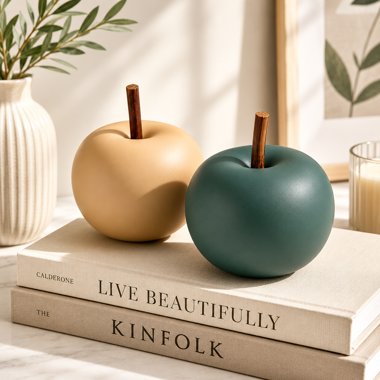 Porcelain Apple – 10cm Decorative Ornament