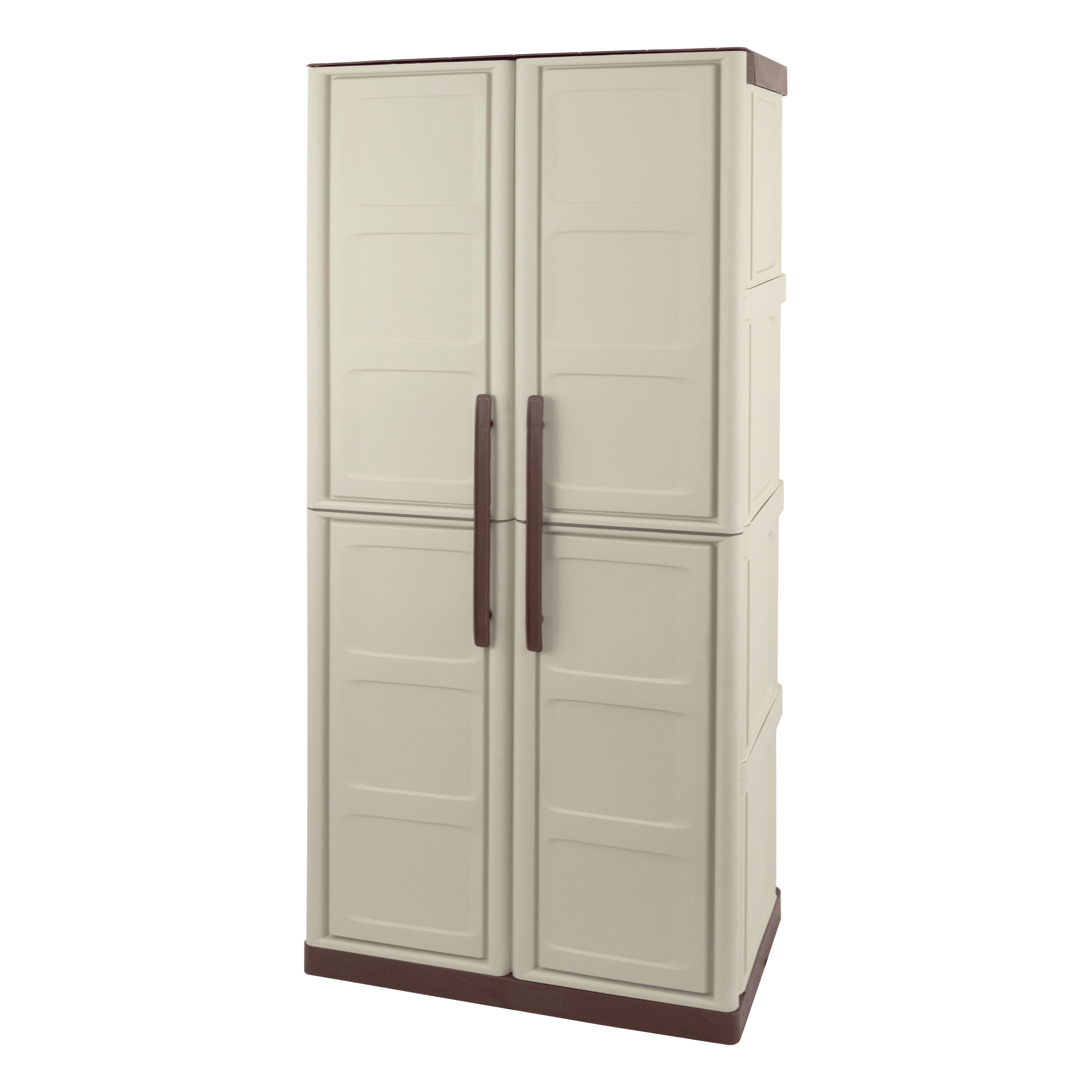 FULL HEIGHT PLASTIC CABINET with Integrated Shelves, 70x39x165 cm