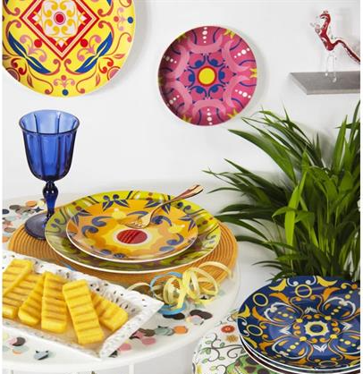 Venice Dinner Set 18 Pcs Colorful Stoneware Plates Modern Tableware
