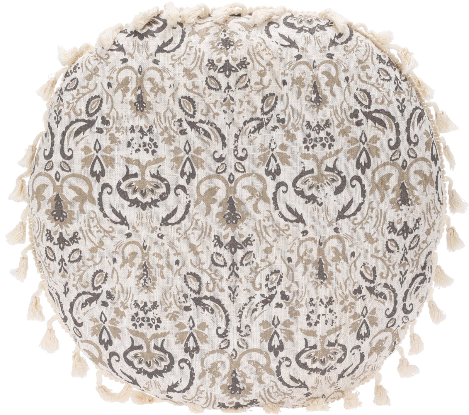 Cushion with Tassels Round
