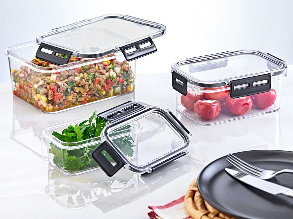 Clear Rectangular Food Storage Container, Transparent, BPA-Free, Multiple Sizes
