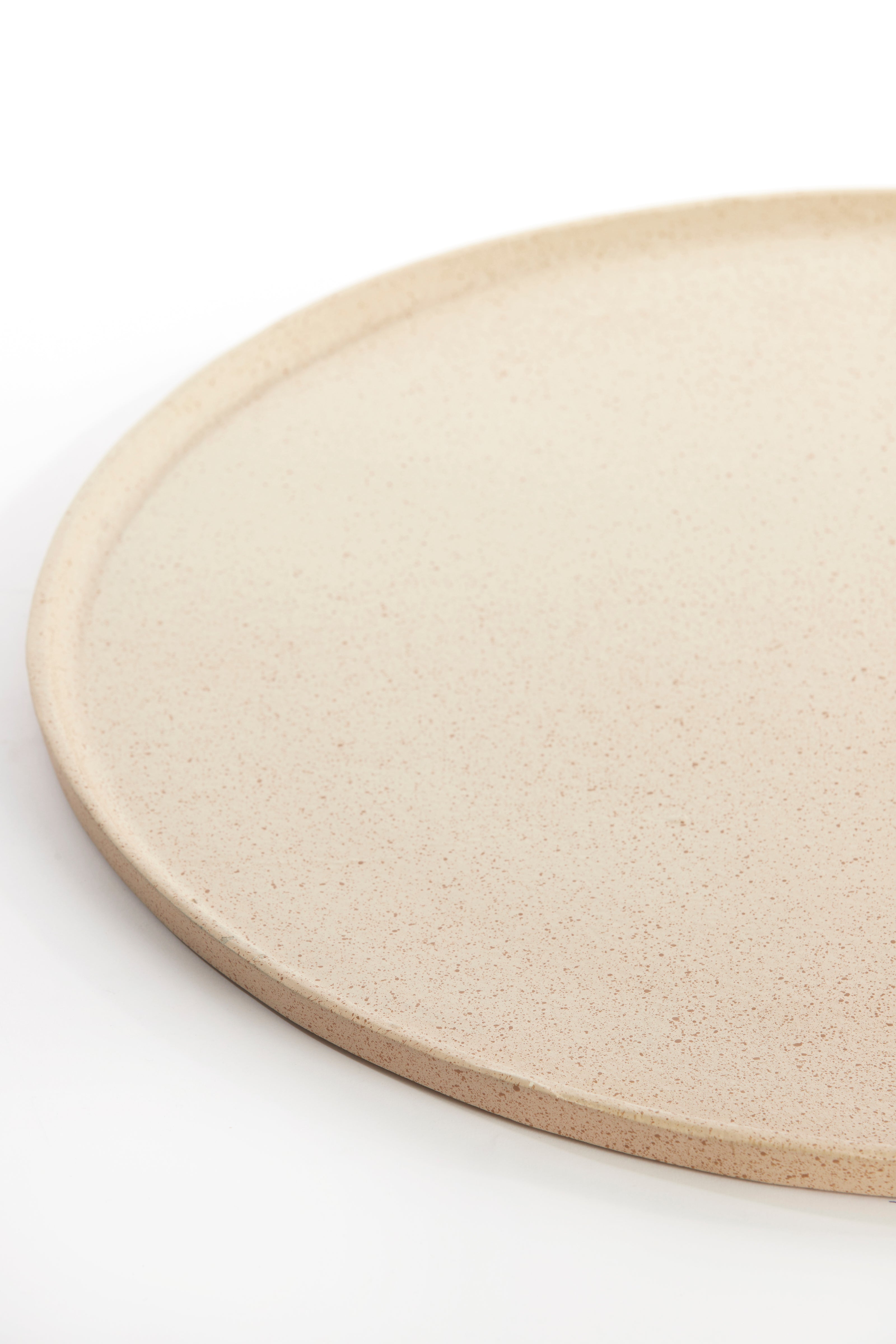 Sand Serving Board, Chestnut Aluminum Flat Board, 50 cm Round Tray