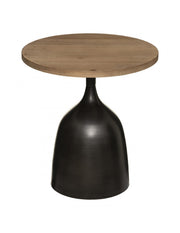 Mathis Totem Side Table - Stylish Black MDF and Iron