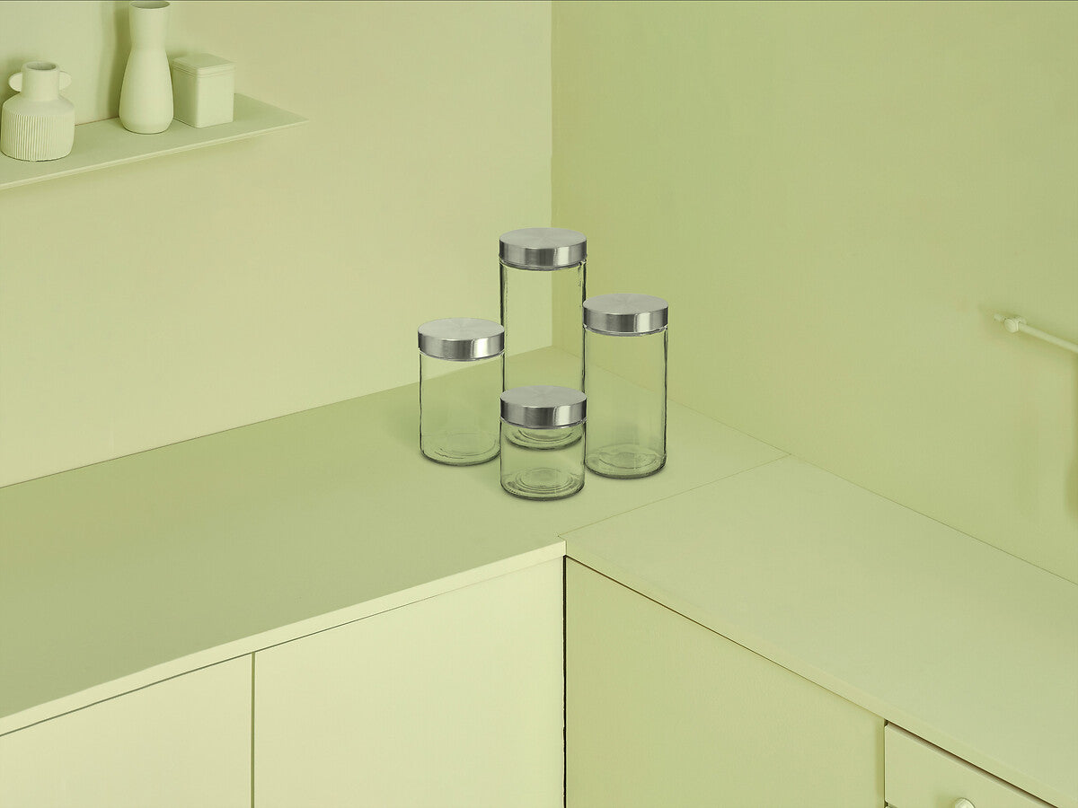 Glass Jar with Stainless Lid - 1.7L/2L