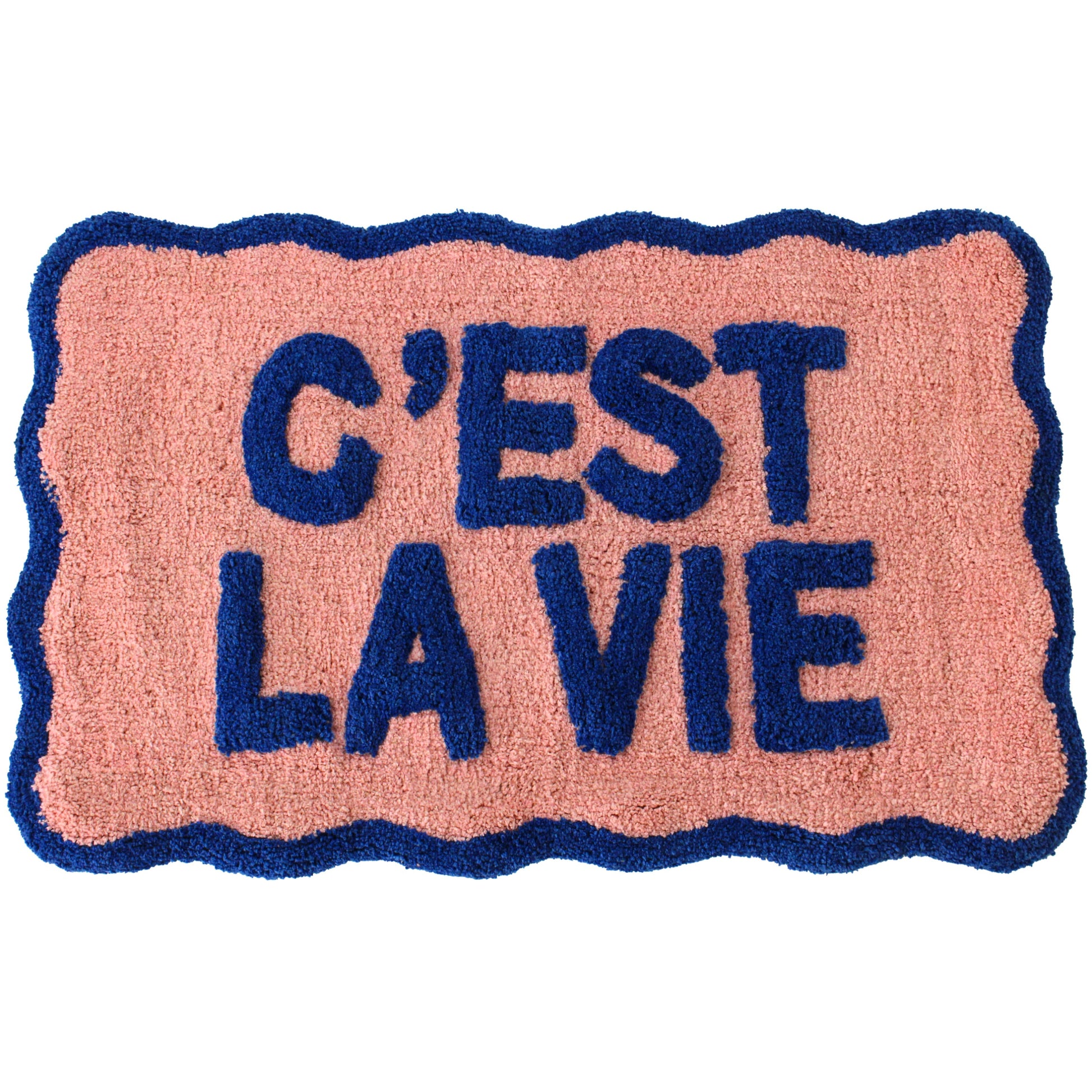 Bathmat C'est La Vie Cotton, Scalloped Edge, 50x80 cm