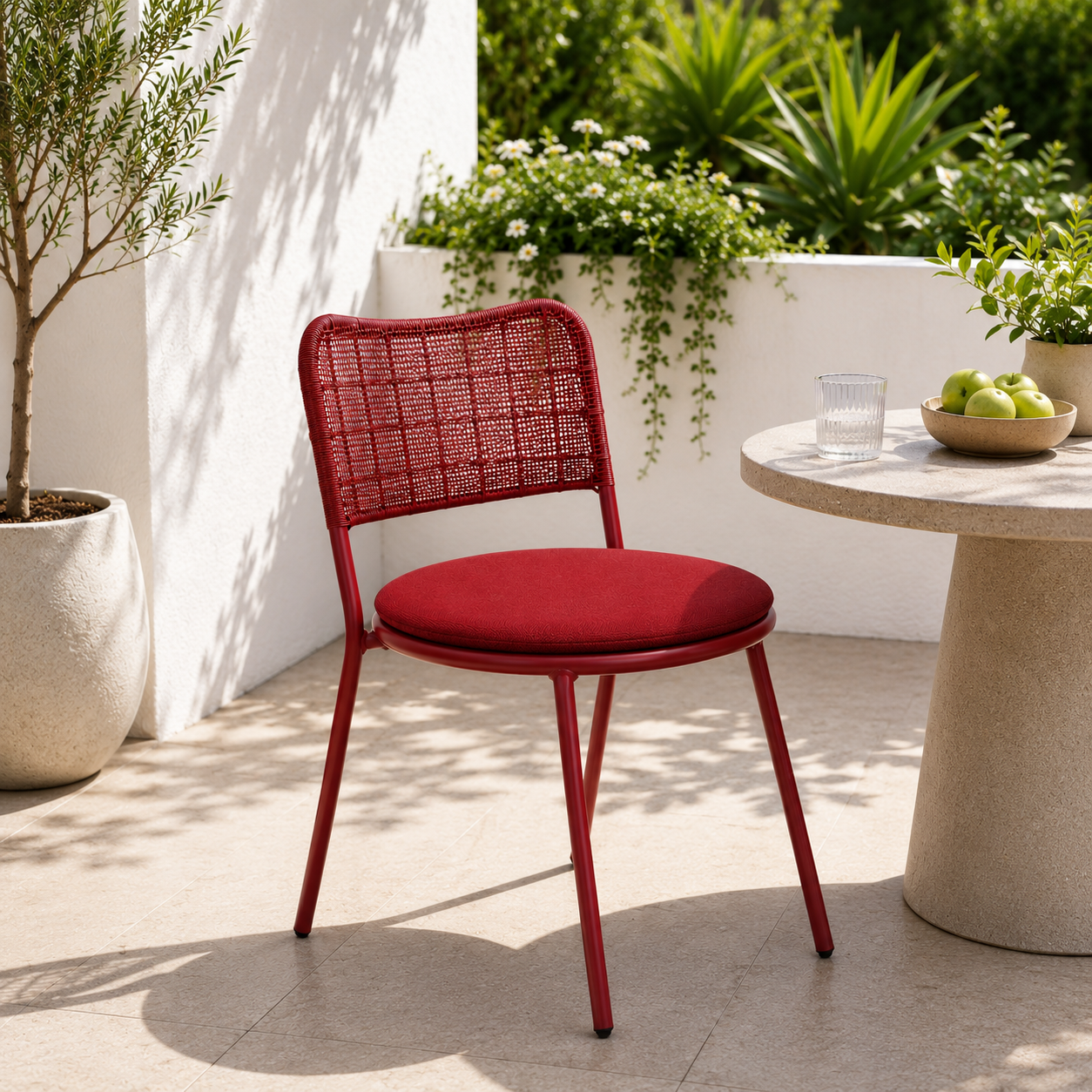 Steel Chair with Cushion
