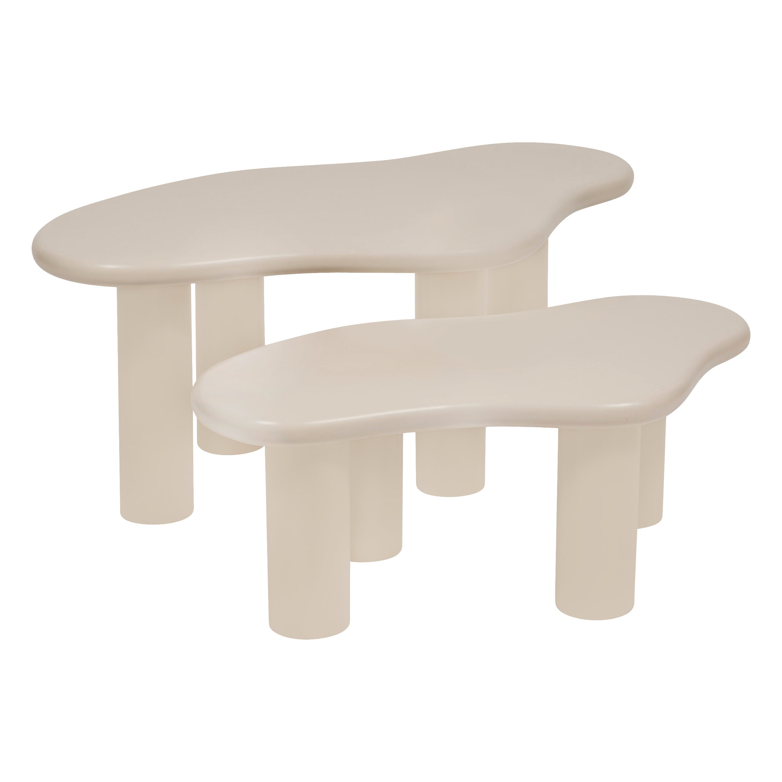Tables Gignognes "Olao" Nesting Side Tables, Organic Matte Top