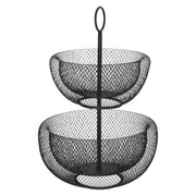 2 Level Black Fruit Basket