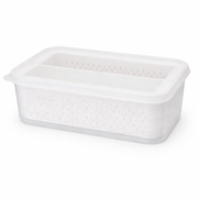 Fridge Organizer with Dual Strainer Compartments 29x20x9 cm