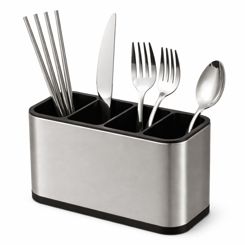 Stainless Steel Cutlery Organizer 18 x 8.6 x 13 cm Brushed Finish