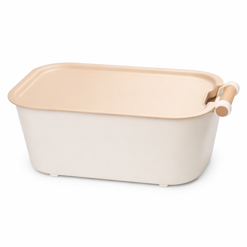 Multi-Purpose Stackable Storage Box with Handles 28x19x11 & 34x23x13 cm