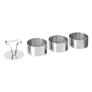 Set of 3 Assorted Round or Square Stainless Steel Presentation Forms