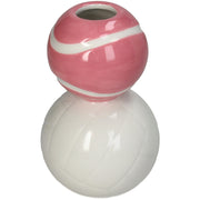 Sport Balls Dolomite Vase Double-Sphere Tabletop 9.7x9.7x15 cm Pink