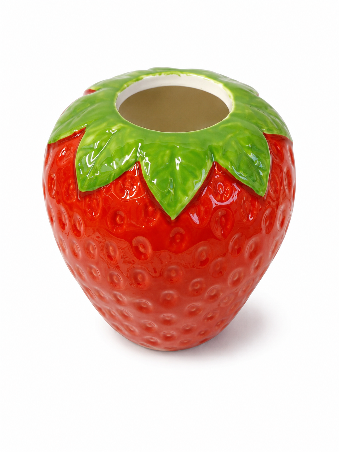 Porcelain Strawberry Vase – 10 × 14 cm