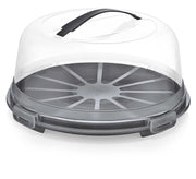 Round Cake Box With Transparent Lid And Secure Clips, 33 Cm