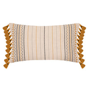 Cushion Cover Stripe Pomp with Tassels
