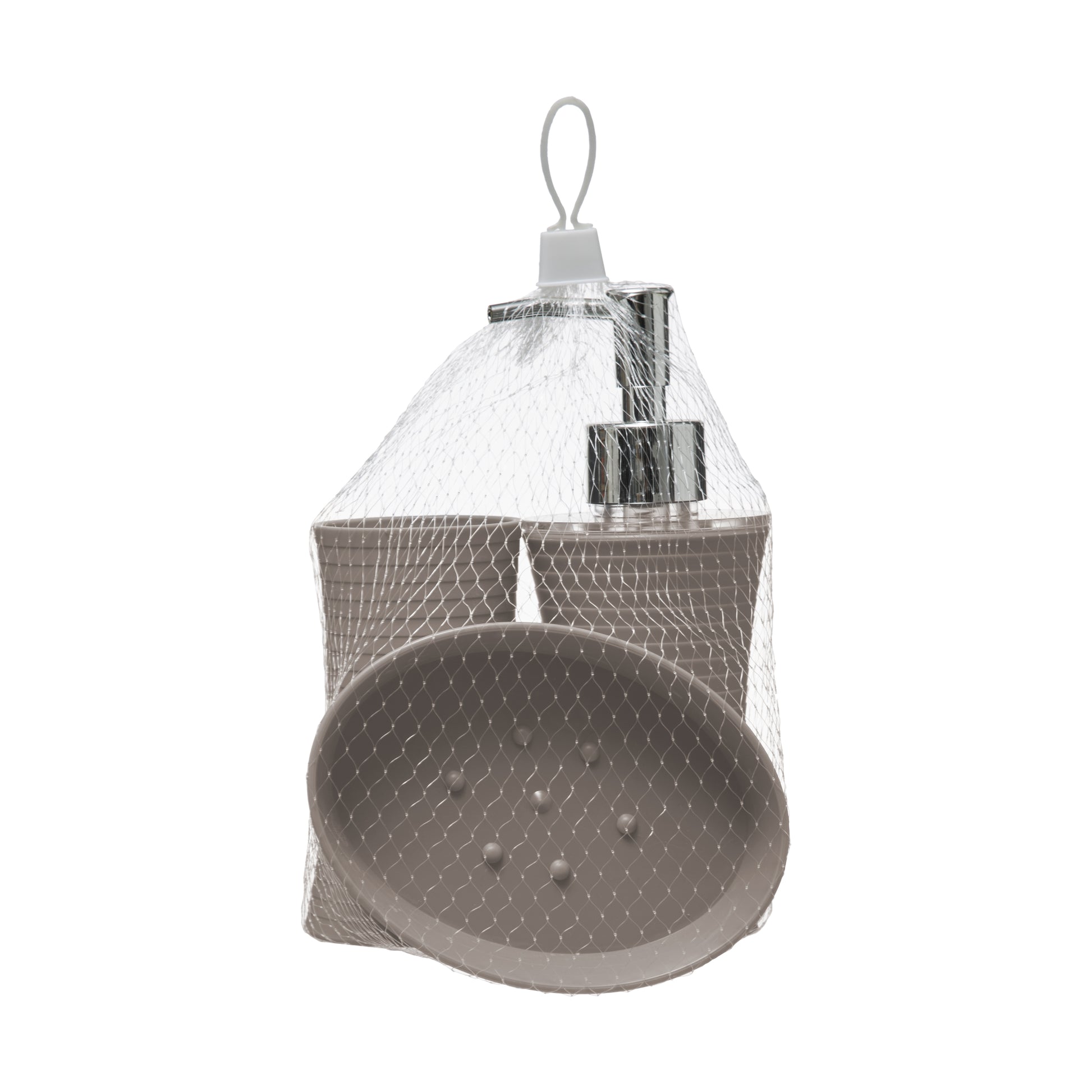 Bathroom Set Dispenser + Tumbler + Dish