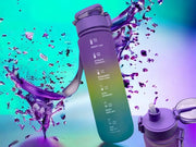 Motivational Water Bottle 1000mL with Colorful Design