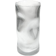 Stripe Glass Vase Clear - Elegant Home Decor