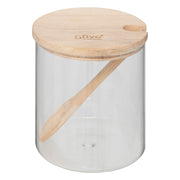 Hermet sugar bowl 0.4 l glass and wood