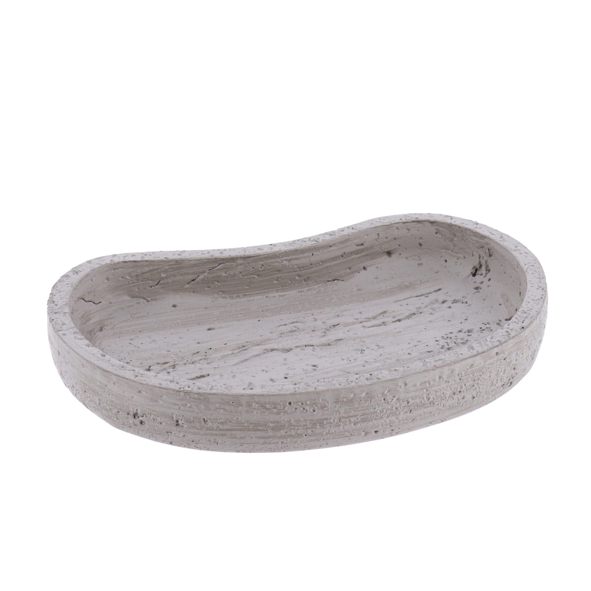 Soap Dish Concrete Effect Polyresin Modern Grey Bathroom Accessory