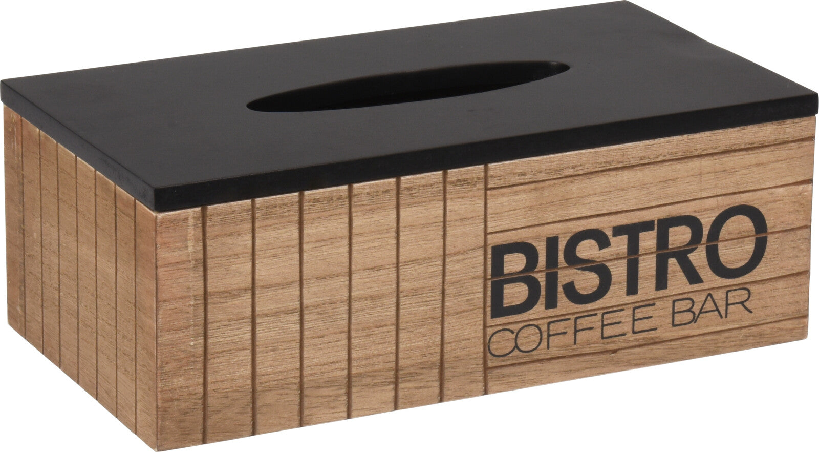 Tissue Box - Modern MDF Design, Black/Brown