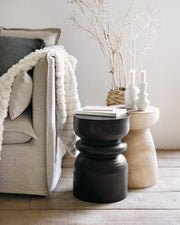 Jafar Black Tot Wood Side Table
