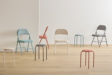 Flexy Folding Chair - Metal Frame, Padded Seat & Back, Green