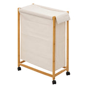 Bamboo Laundry Basket With Wheels
