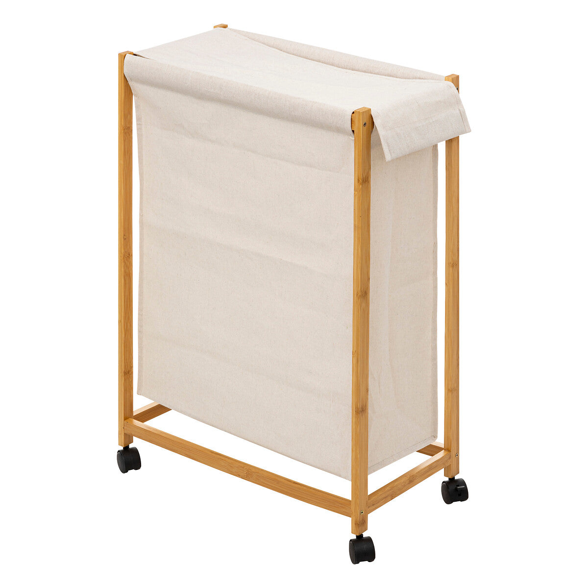 Bamboo Laundry Basket With Wheels