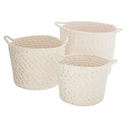 Lurex Basket Set of 3 with Handles