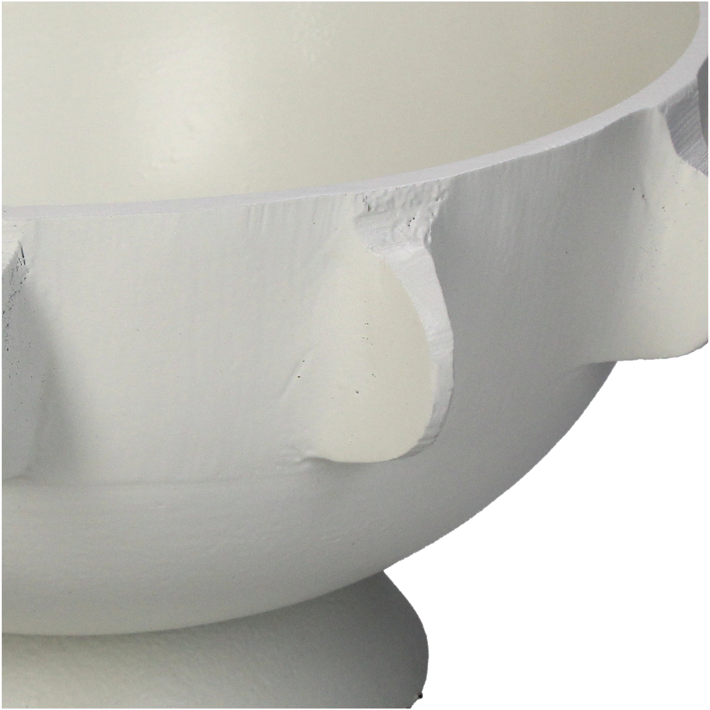 Ivory Aluminum Decorative Bowl - 27x27x13 cm