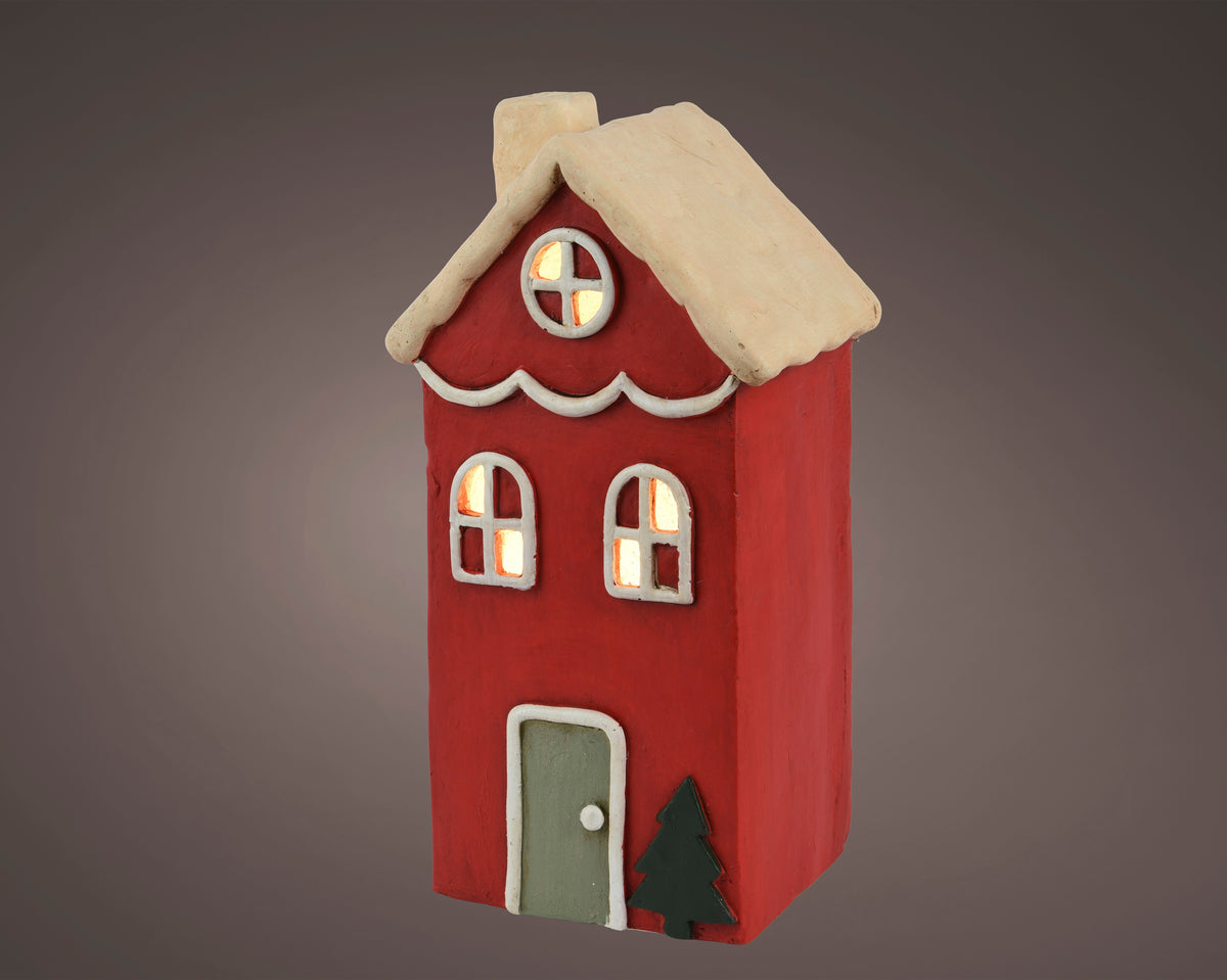 LED house magnesium steady BO indoor - red LED decorative house