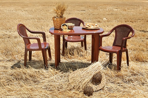 Julia Caned Armchair for Outdoor Use