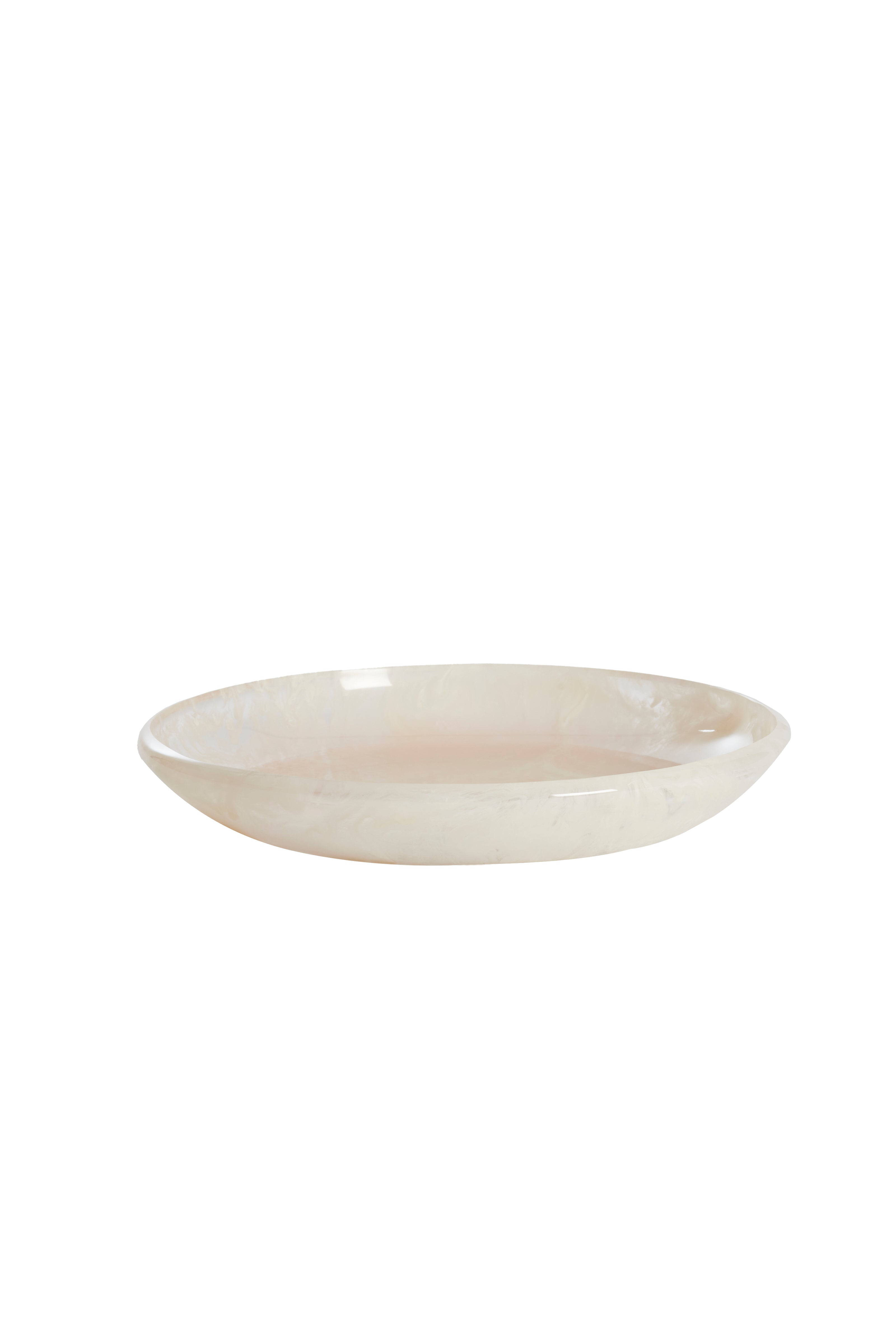 Belawan Serving Bowl White Resin Round 34cm