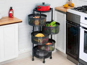Plastic Round Rotating Shelf 5 Tiers
