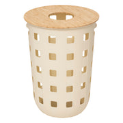 Laundry chest Harmony 60 L clay – Ventilated basket, FSC bamboo lid