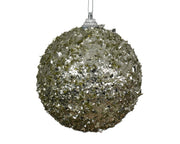 Bauble Foam Beads Sequins - Rosemary Green 10cm Christmas Ball