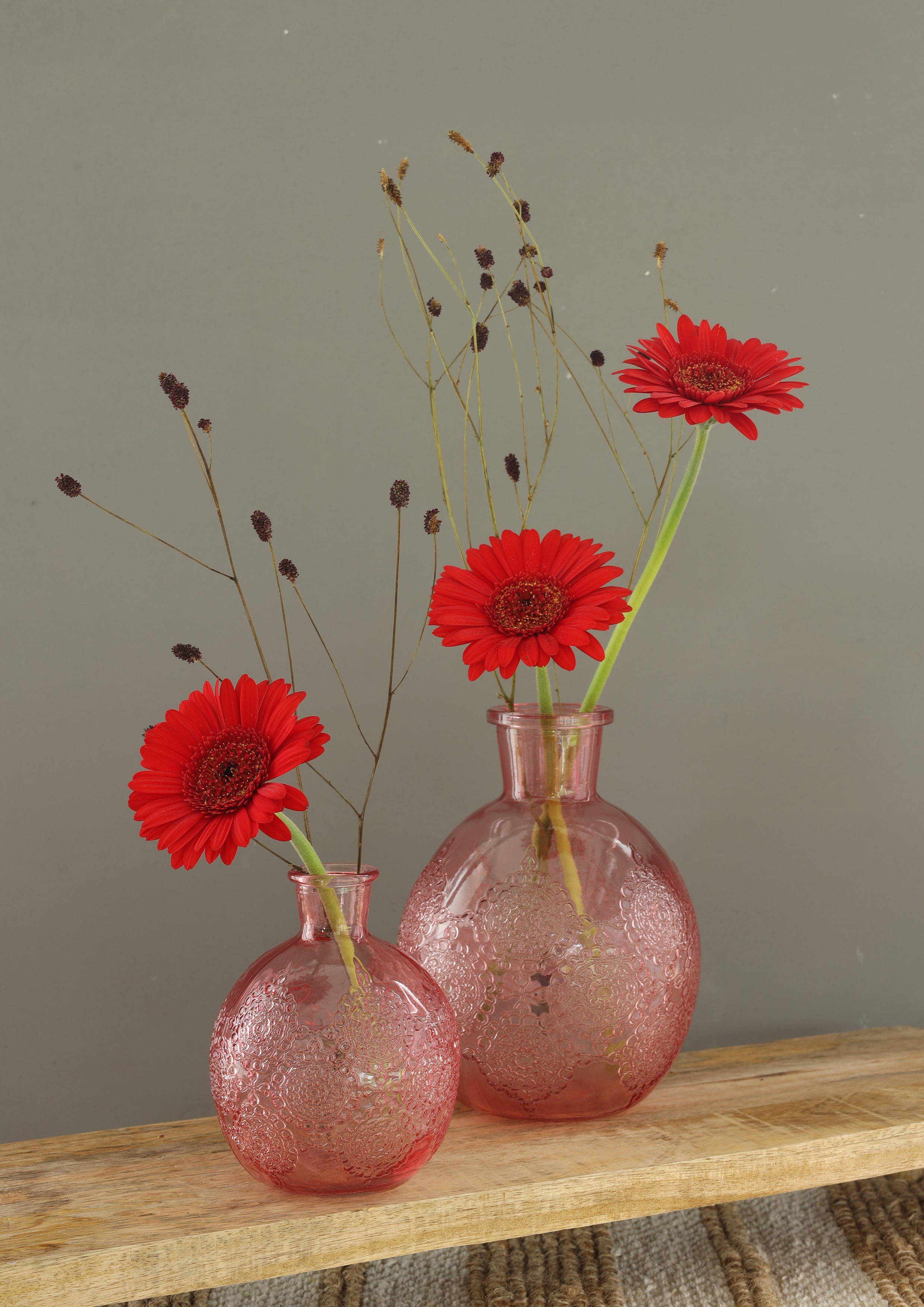 Bologna Bottle Vase in Soft Pink