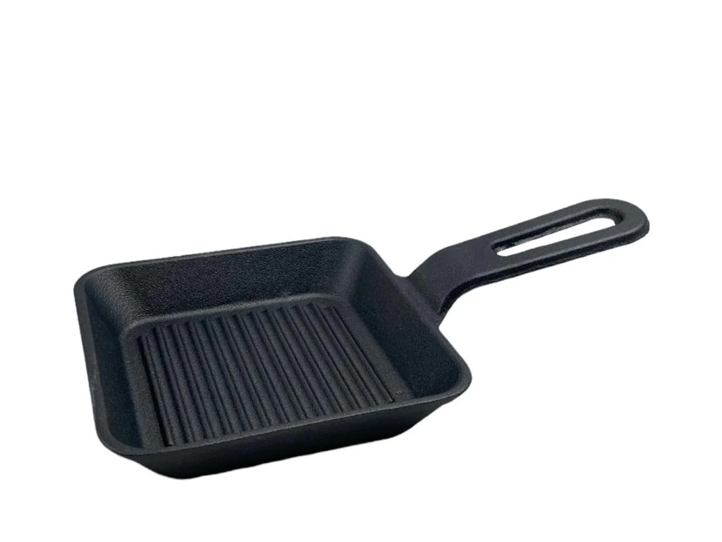 Cast Iron Squared Sizzling Platter – 14 x 14 cm