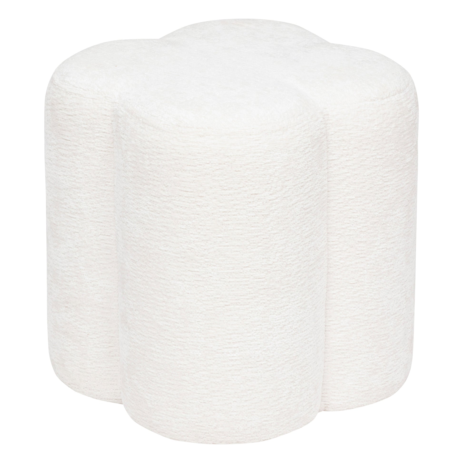Pouf "Lavon" - White OEKO-TEX Upholstered Pouf, 35 x 35 x 38 cm
